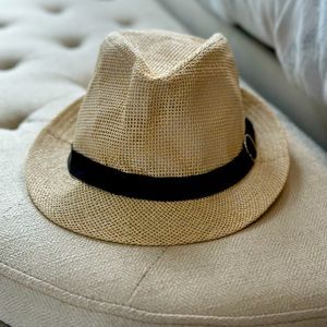 Woven fedora hat